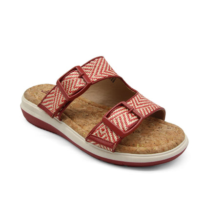 Jambu Top Pick - Women Kona Red/Cream Raffia