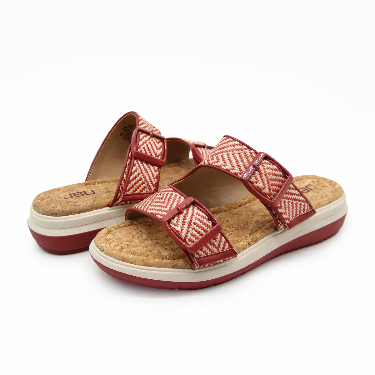 Jambu Top Pick - Women Kona Red/Cream Raffia