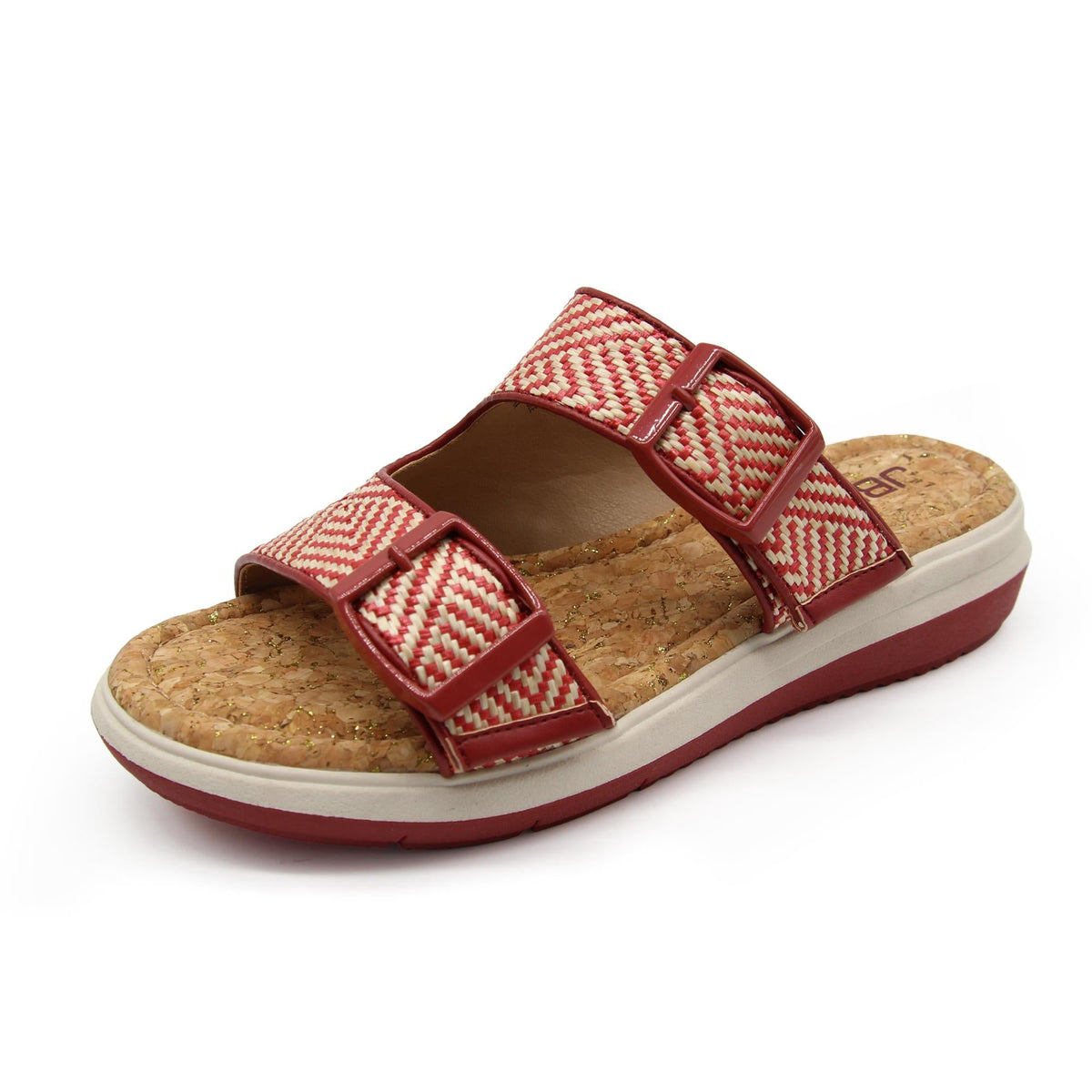Jambu Top Pick - Women Kona Red/Cream Raffia
