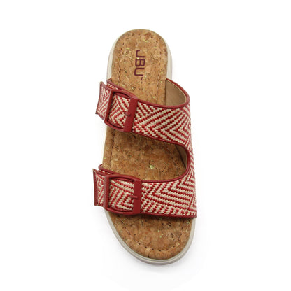 Jambu Top Pick - Women Kona Red/Cream Raffia