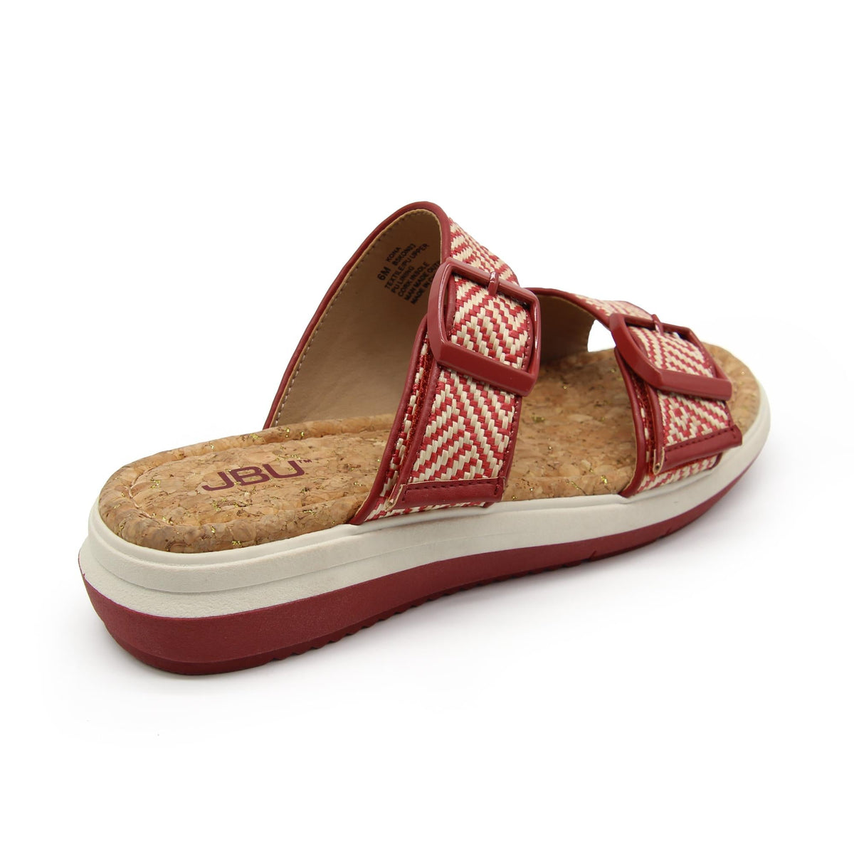 Jambu Top Pick - Women Kona Red/Cream Raffia