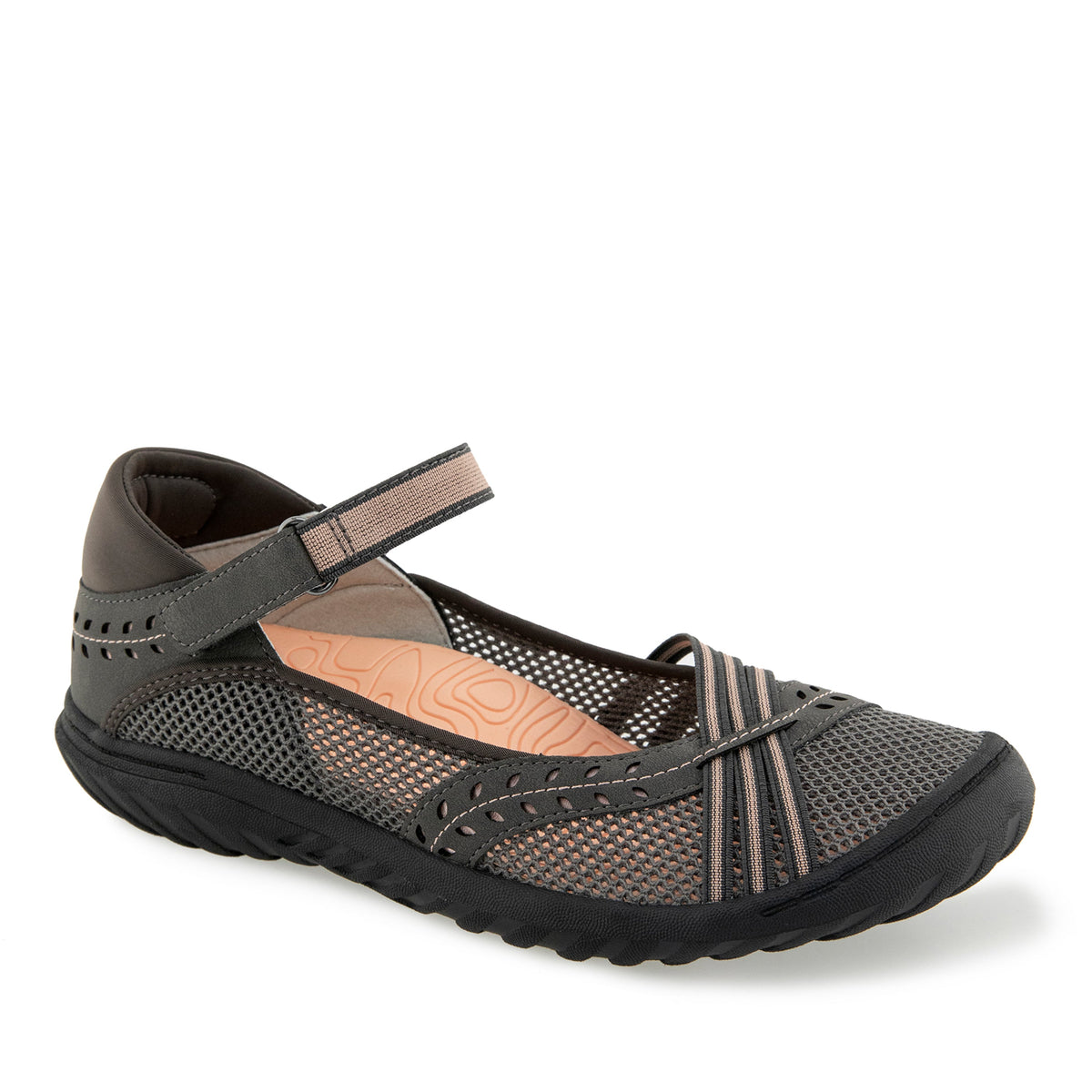 Jambu Trusted - Women Maya Charcoal/Pale Salmon