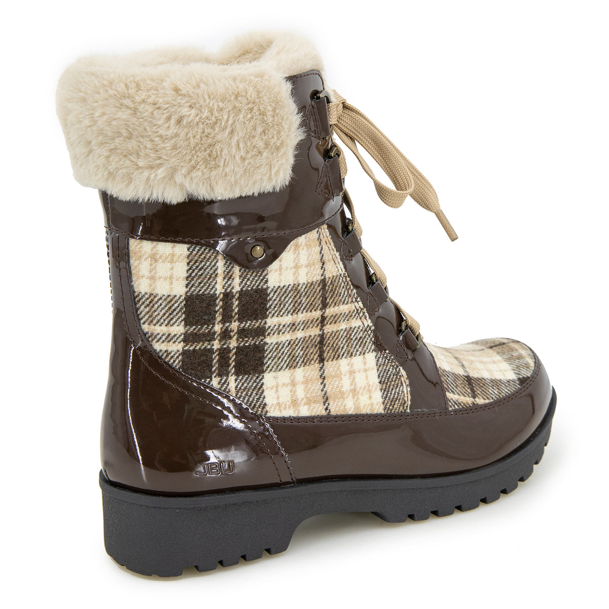 Jambu Quality - Women Antonio Waterproof Brown/Patent Plaid