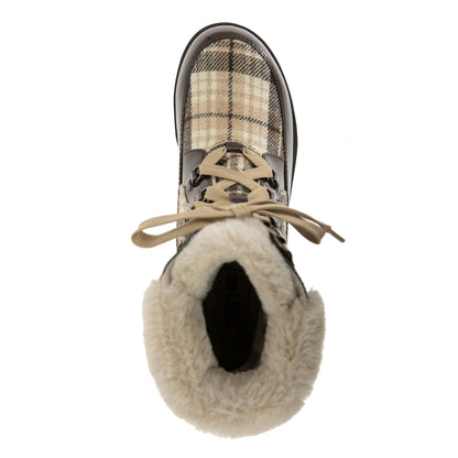 Jambu Quality - Women Antonio Waterproof Brown/Patent Plaid